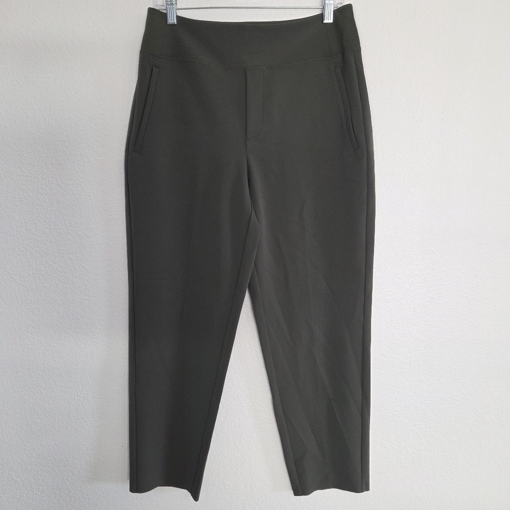 Athleta Womens Pants Green Brooklyn Mid Rise Ankle Tailored Fit Stretch Size 10
